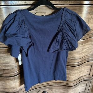 NWT OPHELIA ROE Size S Navy Blouse Top ‼️